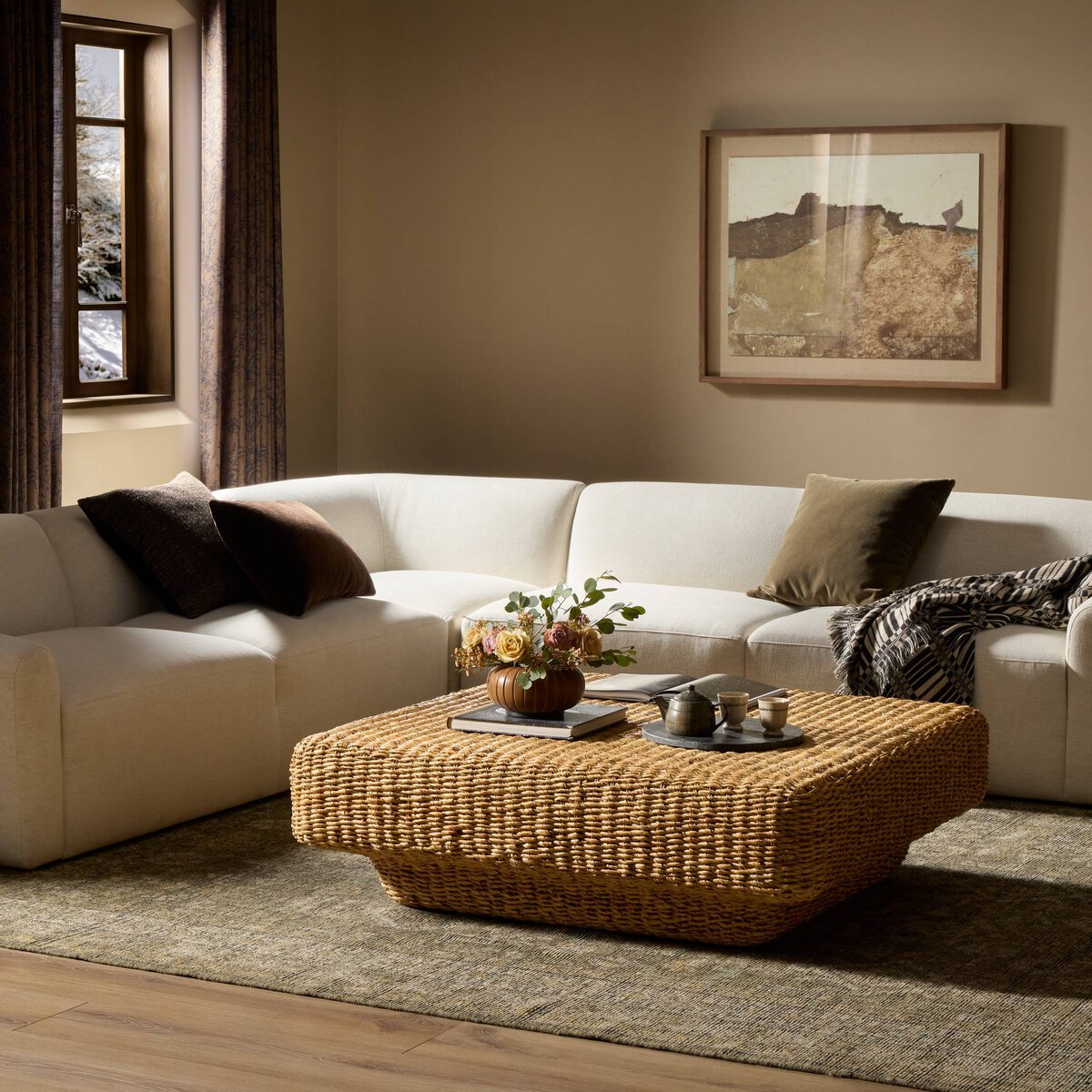 Kira Woven Banana Leaf Coffee Table - Image 10