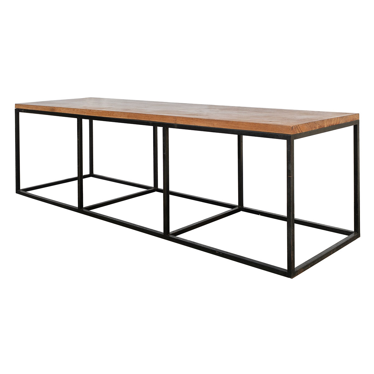 Vintage Aged Antique Teak Bench - Image 2