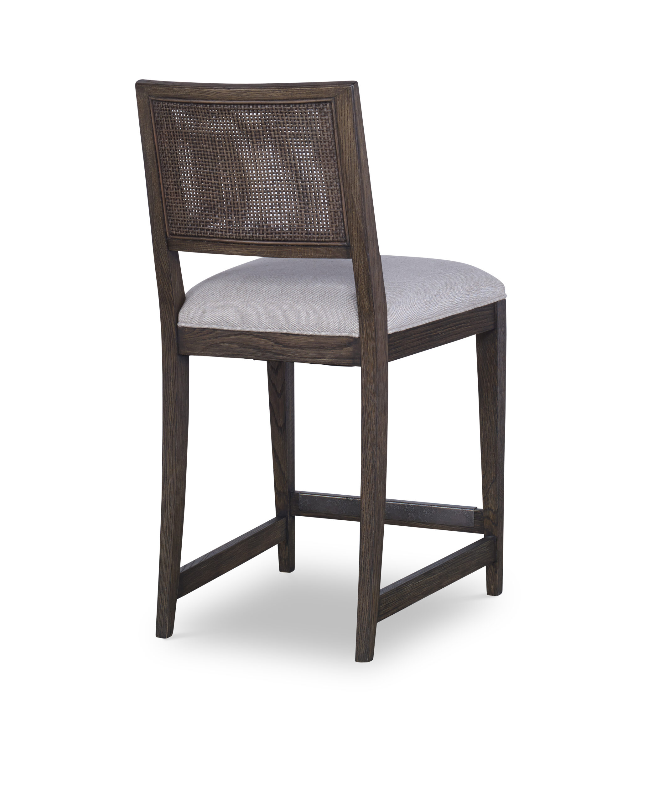 Parker Dark Brown Oak and Cane Counter Stool - Image 4