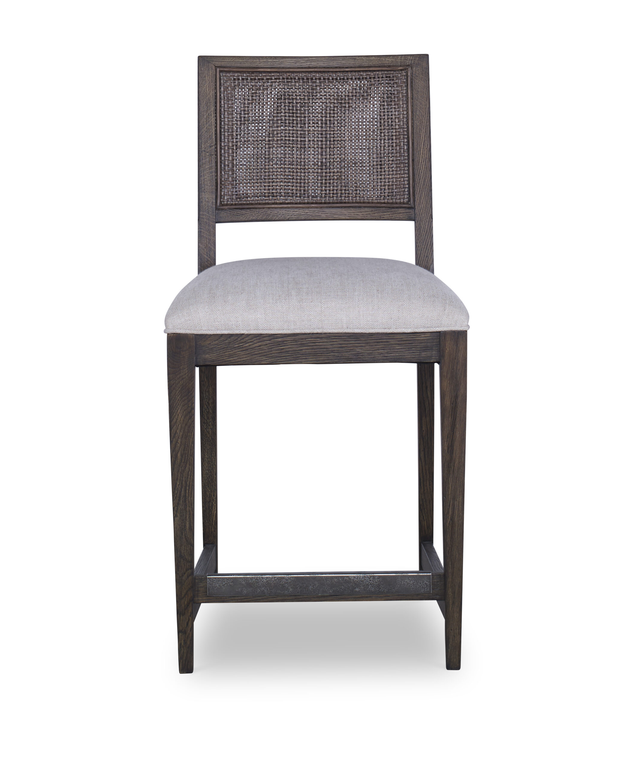 Parker Dark Brown Oak and Cane Counter Stool - Image 2