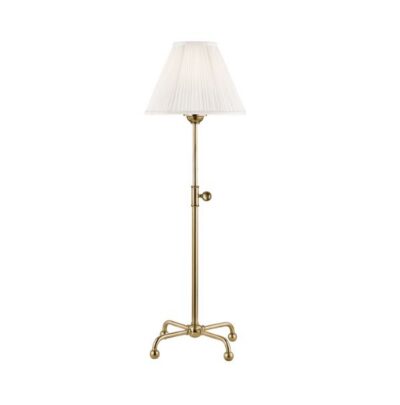 Aged Brass Table Lamp with Ball Feet