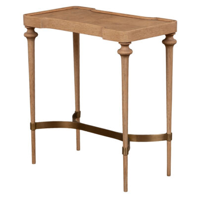 Bleached Oak Burl Side Table