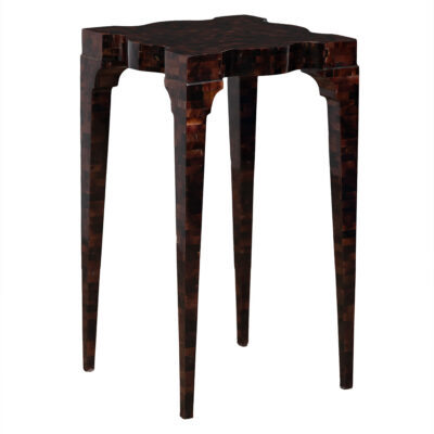 Brown Scalloped Penshell Side Table