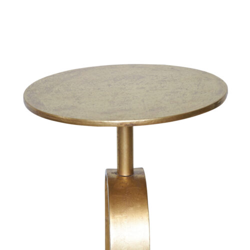 Lorraine Marble and Gold Side Table - Image 2