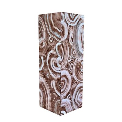 Large Umber and Sienna Swirl Hand Painted Cast Plaster Column