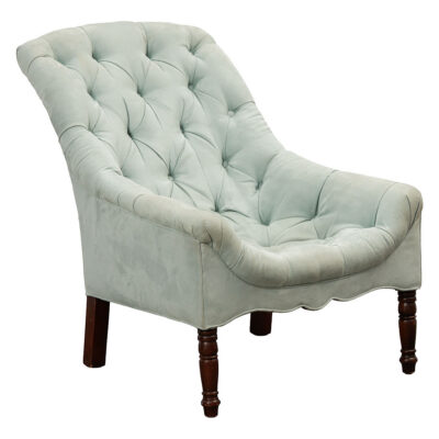 Vintage Mecox Tufted Spoon Chair