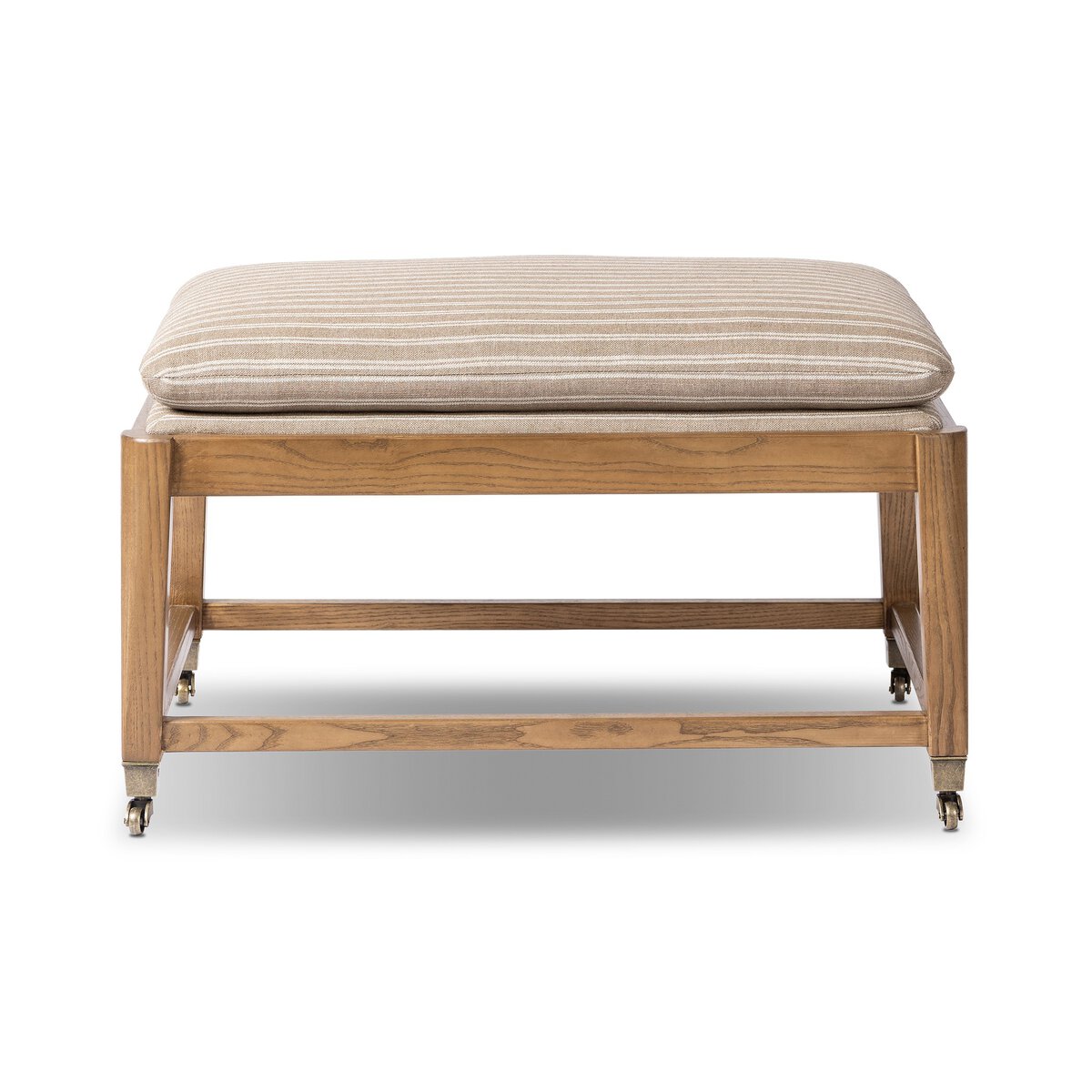 Phillipa Four Leg Stool in Stripped Sand Fabric - Image 7