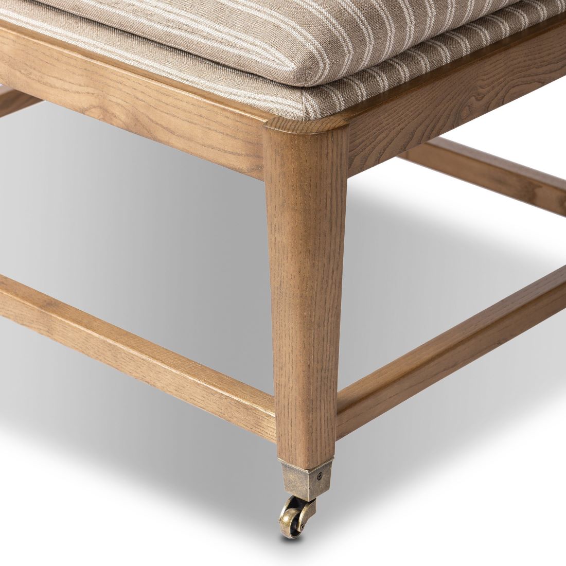 Phillipa Four Leg Stool in Stripped Sand Fabric - Image 9