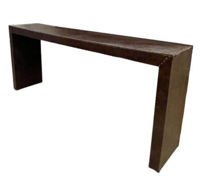 Vintage Leather Parsons Style Console