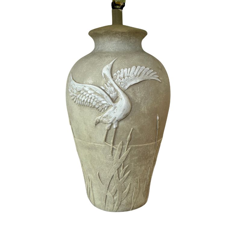 Pair of Vintage Plaster Bird Motif Table Lamps - Image 3