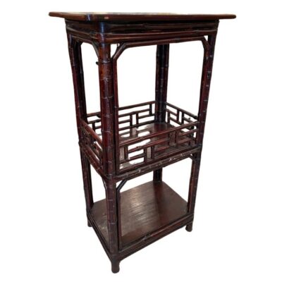 Antique Chinese Two Tier Tea Side Table