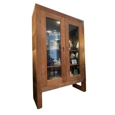 Large Block Teak Cabinet
