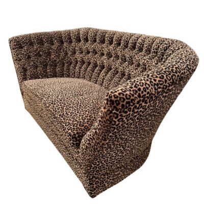 Mecox Art Deco Animal Print Velvet Sofa