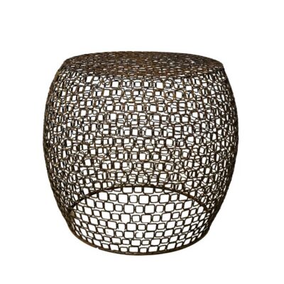 Metal Drum Side Table