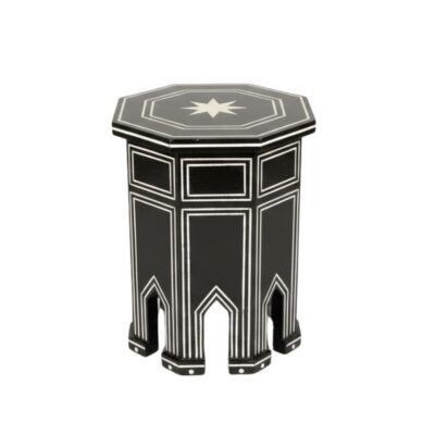 Diego Wooden and Inlay Side Table 