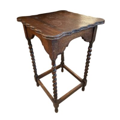 Vintage English Barley Twist Side Table