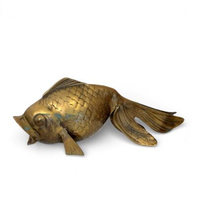Vintage Brass Koi Fish Sculpture