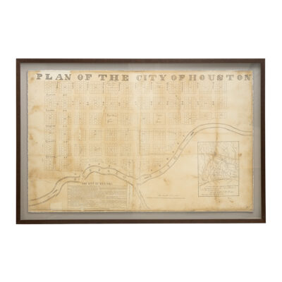 Reproduction Tea Stained Map of Houston