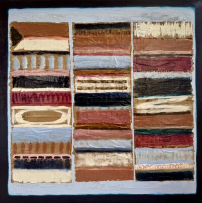 Columns Midnight, Sky, Burgundy Original Art