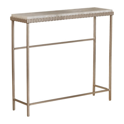 Quartz Top Silver Finished Console