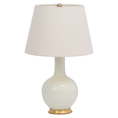 Vintage Signed Christopher Spitzmiller Small Single Gourd Glazed Ceramic Table Lamp