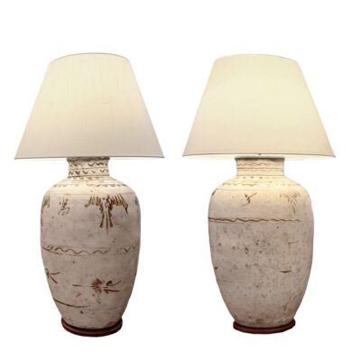 Antique Chinese Wine Jar Lamps