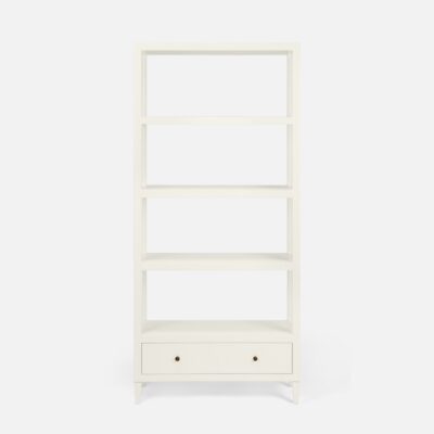 Hilton Cast Resin Faux Raffia Bookcase