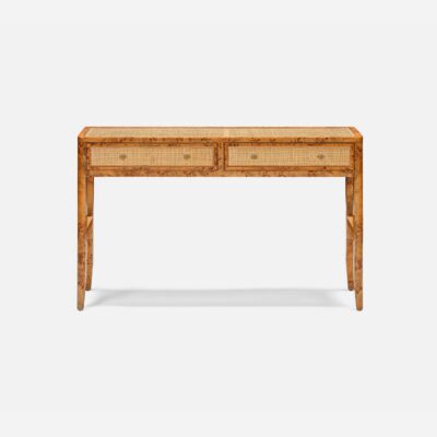 Poplar Burl and Natural Cane Desks