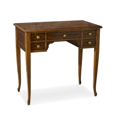 Small Italian Inlaid Walnut Writing Desk