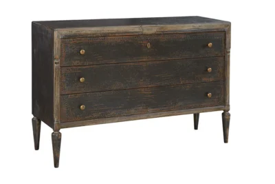 Antiqued Grey Italian Three Drawer Chest