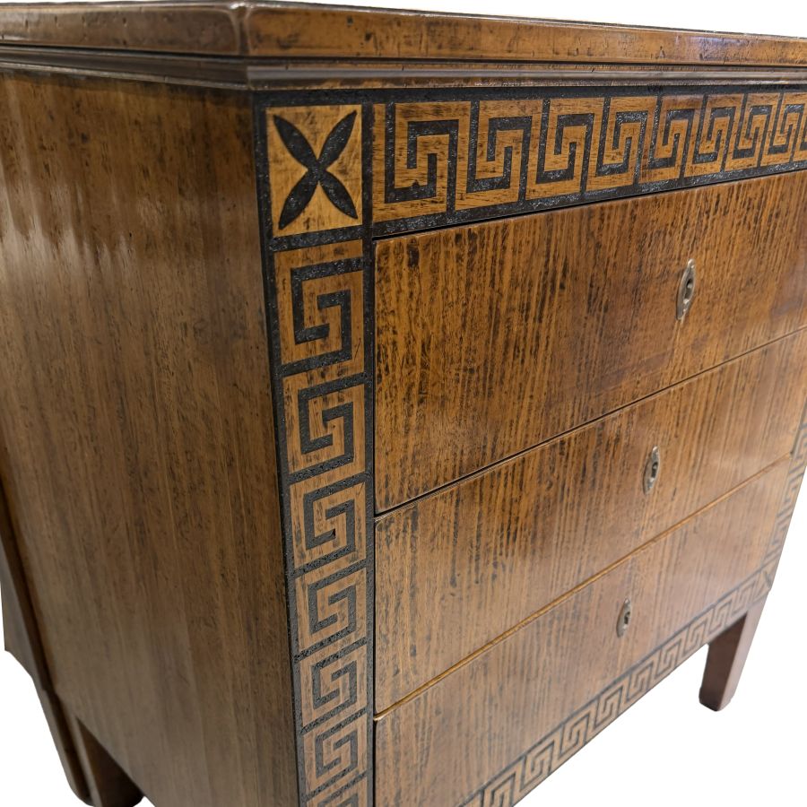 Small Italian Three Drawer Greek Key Chest - Image 2