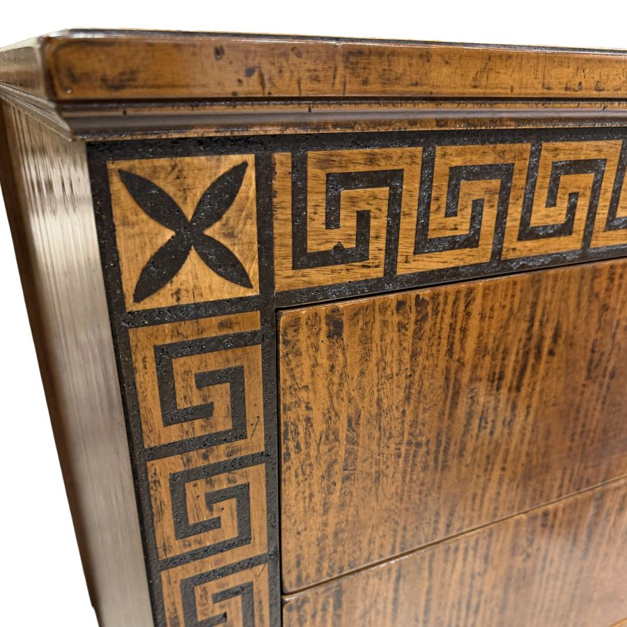 Small Italian Three Drawer Greek Key Chest - Image 3