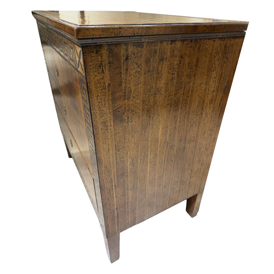 Small Italian Three Drawer Greek Key Chest - Image 4