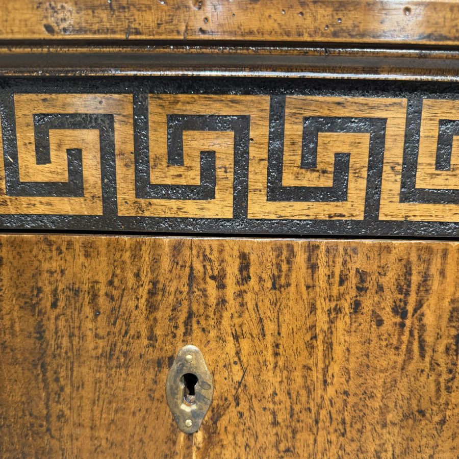 Small Italian Three Drawer Greek Key Chest - Image 6