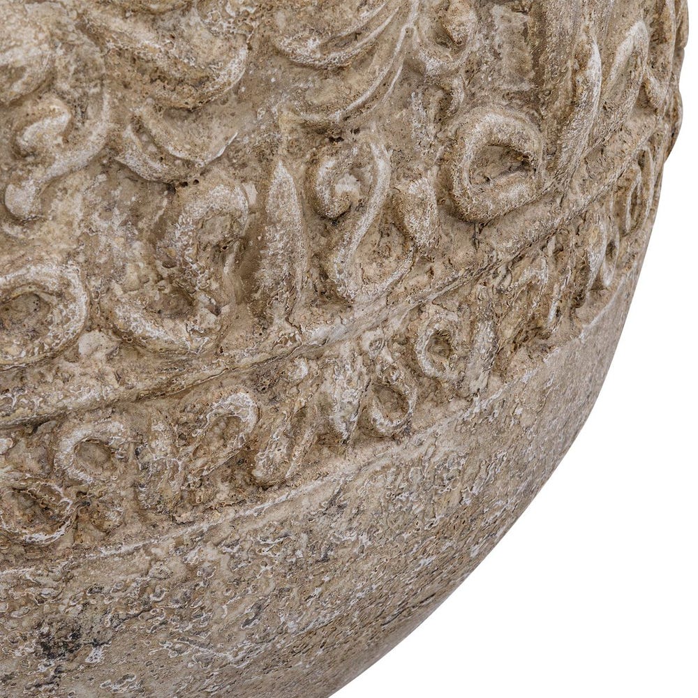Samuel Weathered Stone Indoor-Outdoor Planter - Image 4