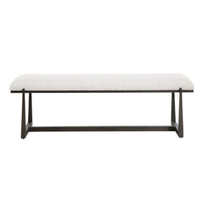 Lowell Bench with Textured Bronze Legs