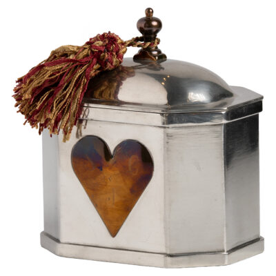 Vintage Pewter Tea Caddy