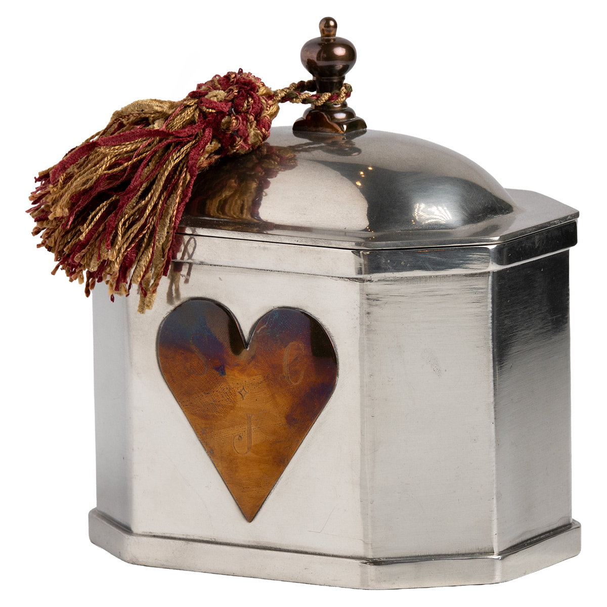Vintage Pewter Tea Caddy