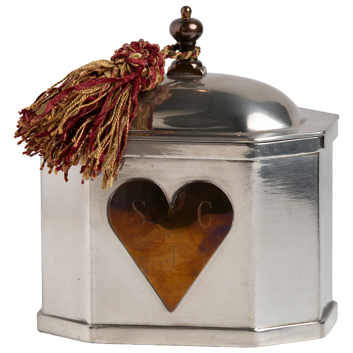 Vintage Pewter Tea Caddy - Image 2