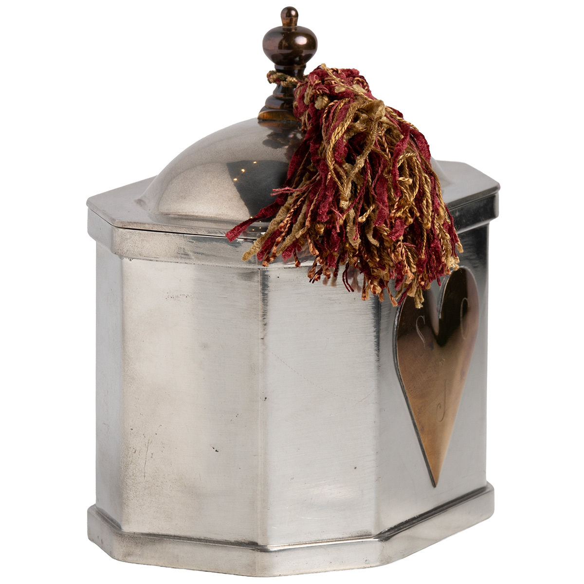 Vintage Pewter Tea Caddy - Image 3