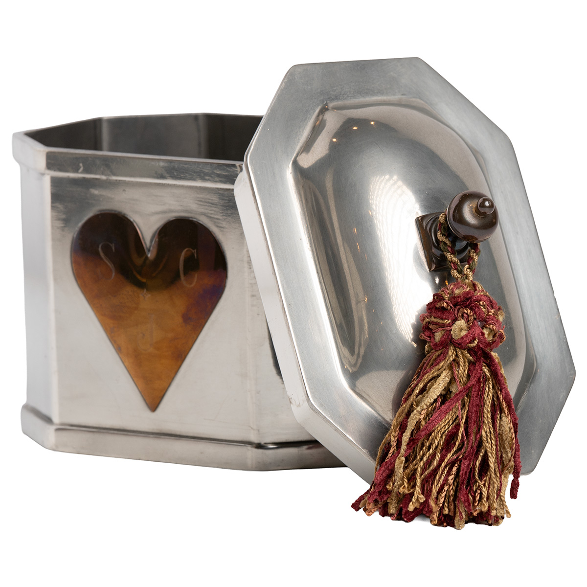 Vintage Pewter Tea Caddy - Image 5