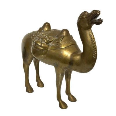 Vintage Large Brass Camel Statue