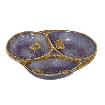 Vintage Glazed Lilac Ceramic Dish