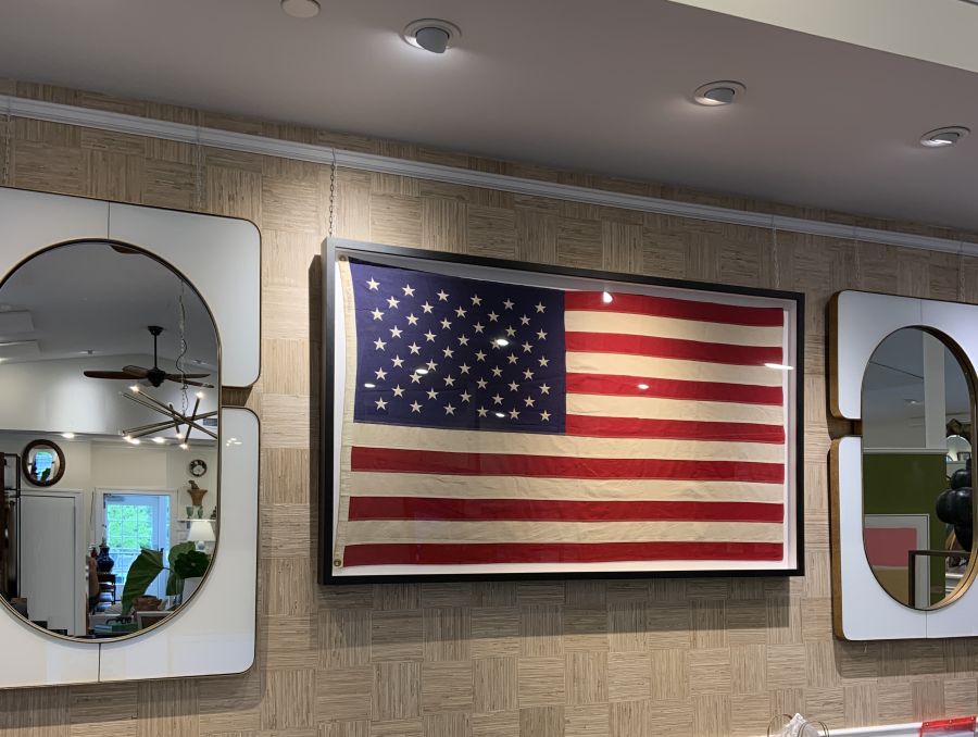Vintage Framed Bunting Bulldog American Flag - Image 3