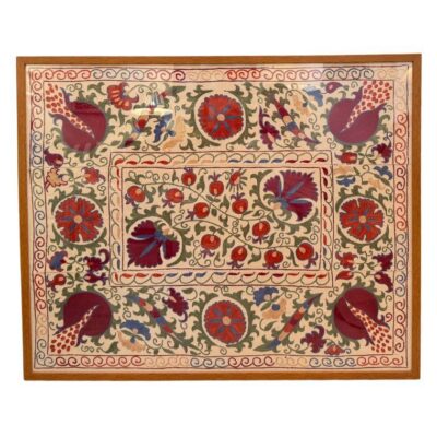 Vintage Framed Suzani Decorative Textile