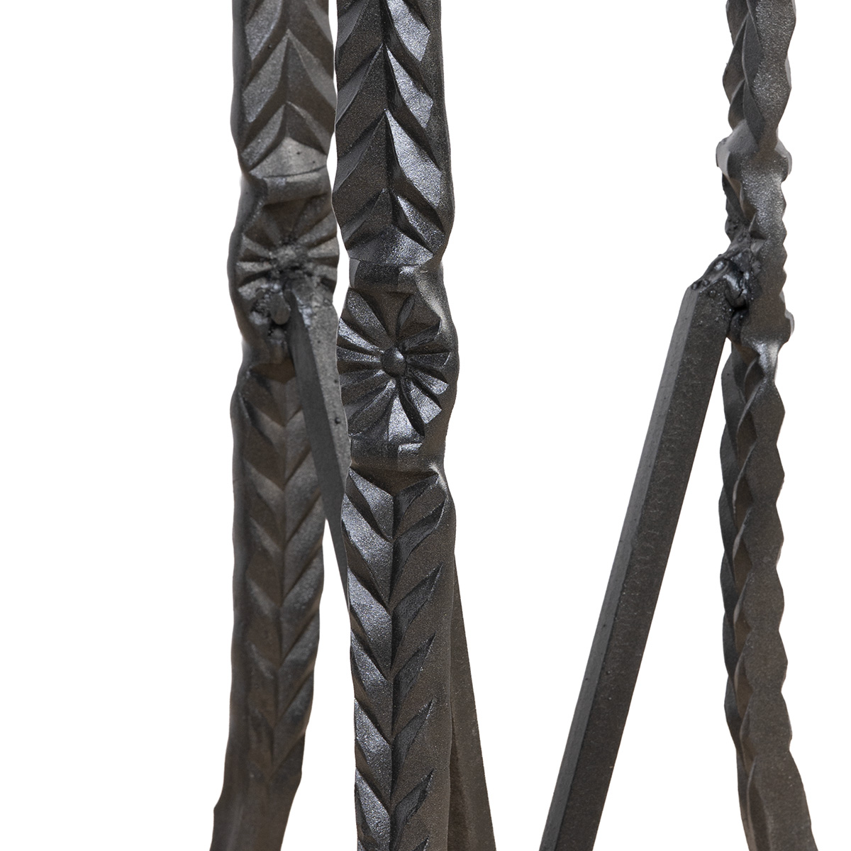 Black Stone and Iron Side Table - Image 2