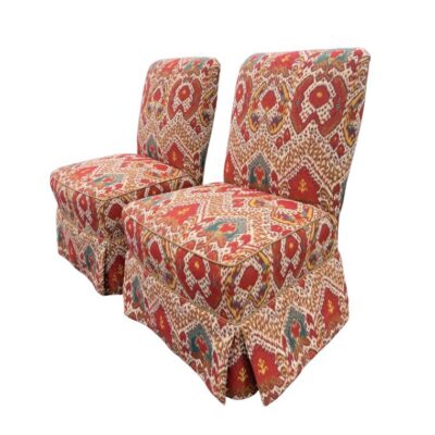 Vintage Pair of Armless Slipper Chairs