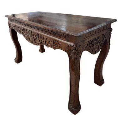 Vintage Heavy Carved Wood Altar Table