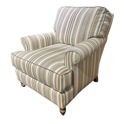 Breeze Stripe Upholstered Arm Chair