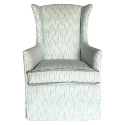 Barkley Green Geometric Swivel Chair